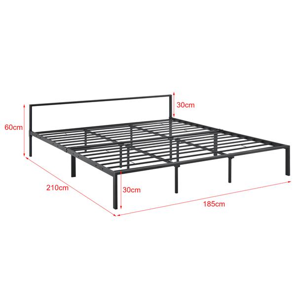 Grote foto stalen bed imatra bedframe met bedbodem 180x200 cm zwart huis en inrichting bedden