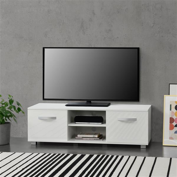 Grote foto tv meubel laugar met planken 120x40x38 cm wit huis en inrichting overige