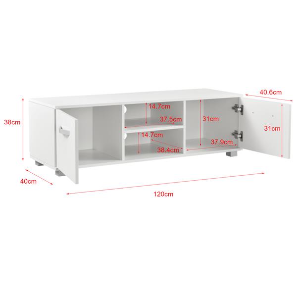 Grote foto tv meubel laugar met planken 120x40x38 cm wit huis en inrichting overige