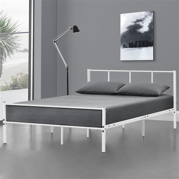 Grote foto metalen bedframe hercules incl. bedbodem 120x200 cm wit huis en inrichting bedden