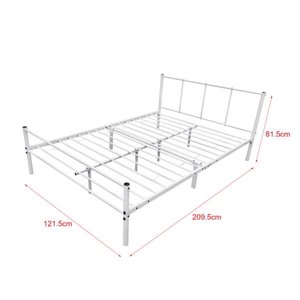 Grote foto metalen bedframe hercules incl. bedbodem 120x200 cm wit huis en inrichting bedden