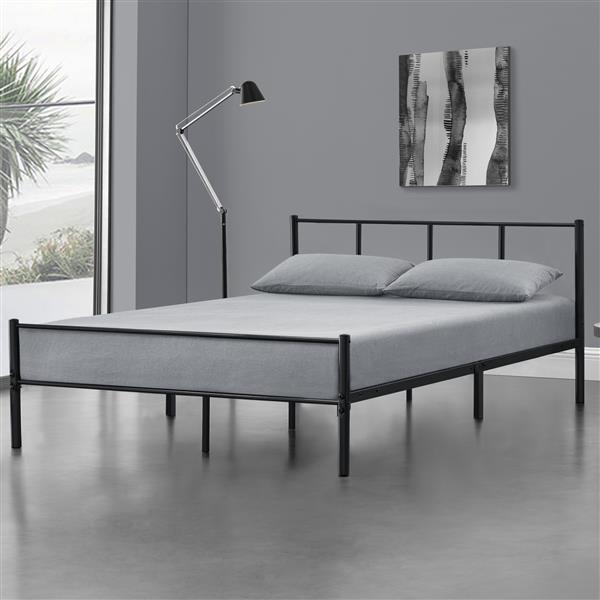 Grote foto stalen bed laos bedframe met bedbodem zwart 160x200 cm huis en inrichting bedden