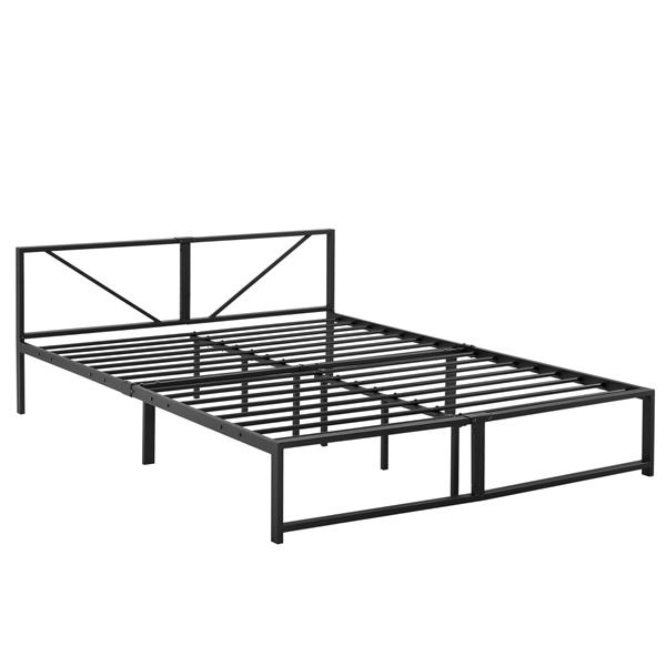 Grote foto metalen bed meran bedframe met bedbodem zwart 140x200 huis en inrichting bedden