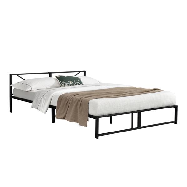 Grote foto metalen bed meran bedframe met bedbodem zwart 180x200 huis en inrichting bedden