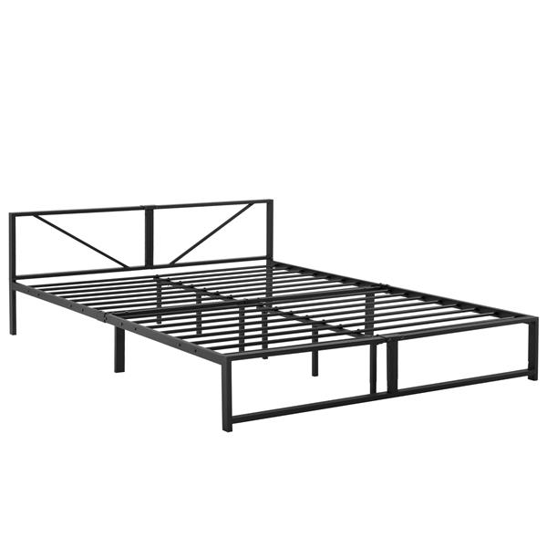 Grote foto metalen bed meran bedframe met bedbodem zwart 180x200 huis en inrichting bedden