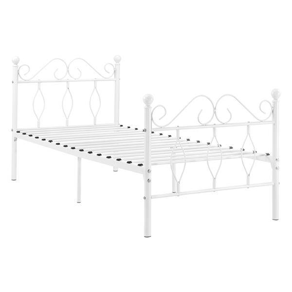 Grote foto metalen bedframe apolda met bedbodem wit 90x200 cm huis en inrichting bedden