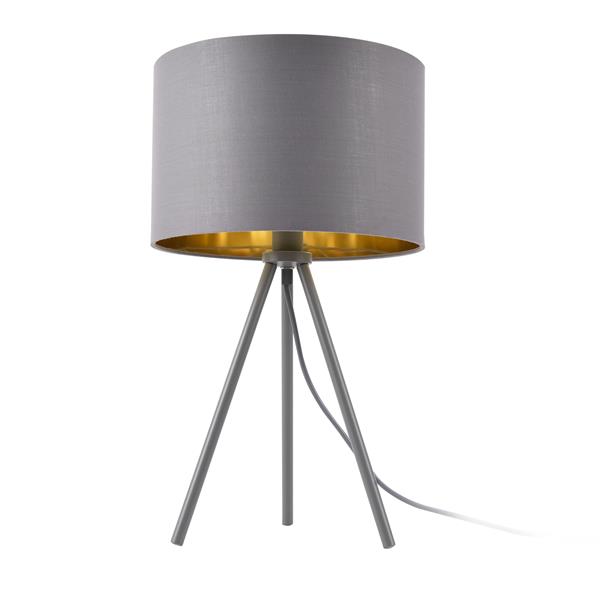 Grote foto tafellamp metz tripod lamp metaal stof 30 cm e14 grijs goud huis en inrichting tafellampen