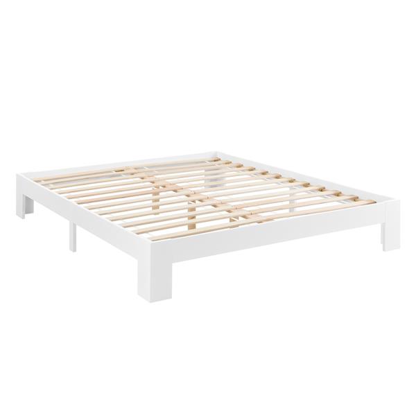 Grote foto houten bed raisio grenen met bedbodem 140x200 cm wit huis en inrichting bedden