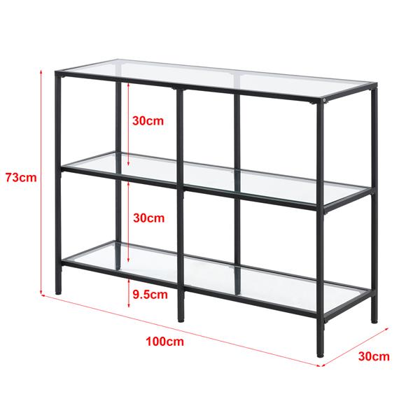 Grote foto console tafel perstorp sidetable glas 100x30x73 cm zwart huis en inrichting eettafels