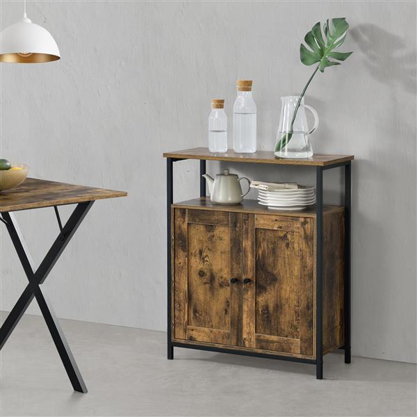 Grote foto commode aremark 79x60x30 cm zwart en houtkleurig huis en inrichting overige