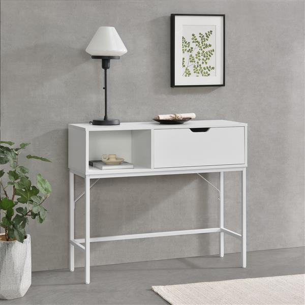 Grote foto en.casa console tafel tranemo sidetable 92x30x80 cm wit huis en inrichting eettafels