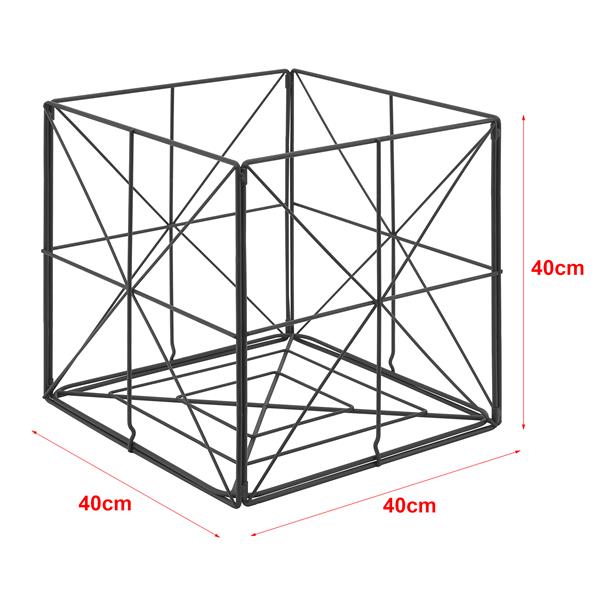 Grote foto en.casa krantenmand metaal 40x40x40 cm zwart huis en inrichting woningdecoratie