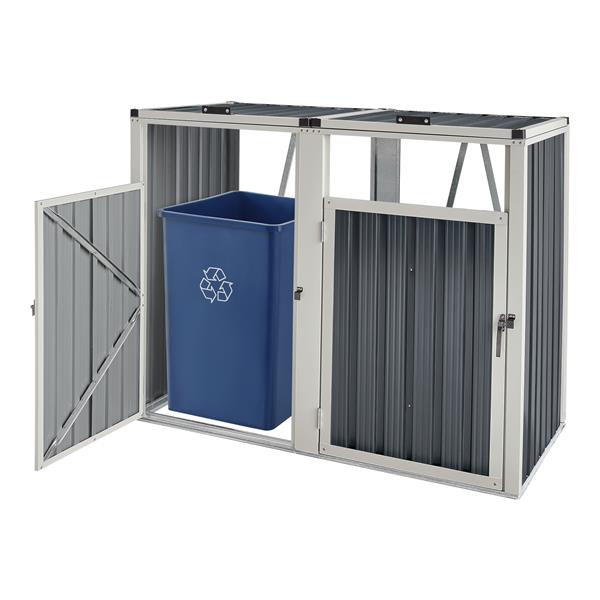 Grote foto pro.tec containerombouw tarbek antraciet 121x146x82 cm tuin en terras tuingereedschap