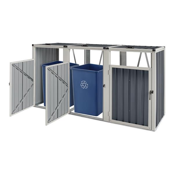 Grote foto pro.tec containerombouw tarbek antraciet 121x219x82 cm tuin en terras tuingereedschap