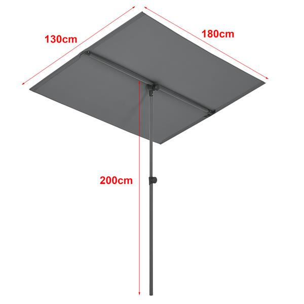 Grote foto pro.tec parasol 360 carsoli 120 200x180x130 cm grijs tuin en terras overige tuin en terras