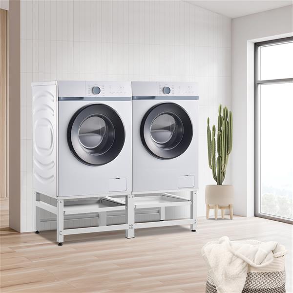 Grote foto en.casa wasmachine sokkel dubbel bothel verhoger met planken doe het zelf en verbouw gereedschappen en machines