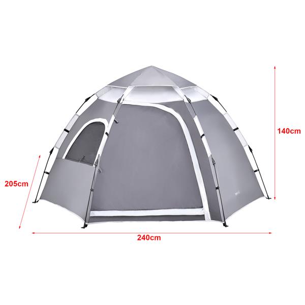 Grote foto pro.tec tent nybro automatisch 240x205x140 cm grijs caravans en kamperen caravan accessoires