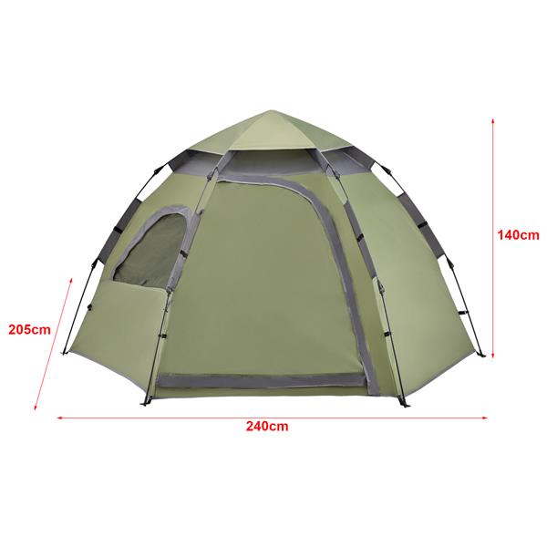 Grote foto pro.tec tent nybro automatisch 240x205x140 cm donkergroen caravans en kamperen caravan accessoires