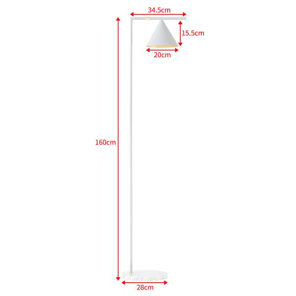 Grote foto lux.pro vloerlamp staande lamp leicester 160 cm metaal marmer wit huis en inrichting overige