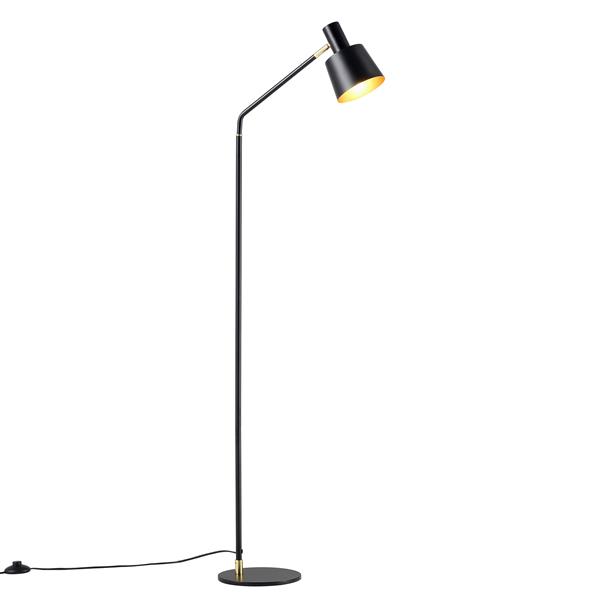 Grote foto lux.pro vloerlamp staande lamp bristol metaal 140 cm zwart huis en inrichting overige