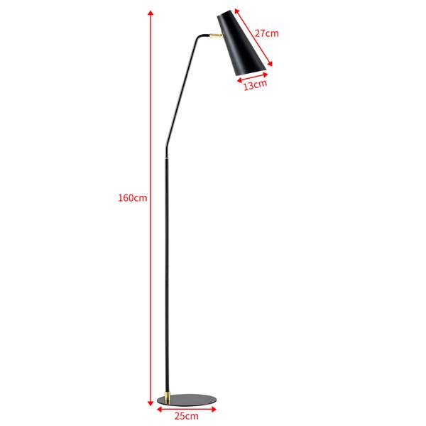 Grote foto lux.pro vloerlamp staande lamp norwich metaal e27 160 cm zwart huis en inrichting overige