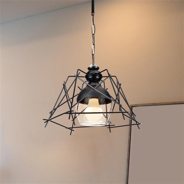 Grote foto lux.pro hanglamp bedford e27 zwart huis en inrichting overige