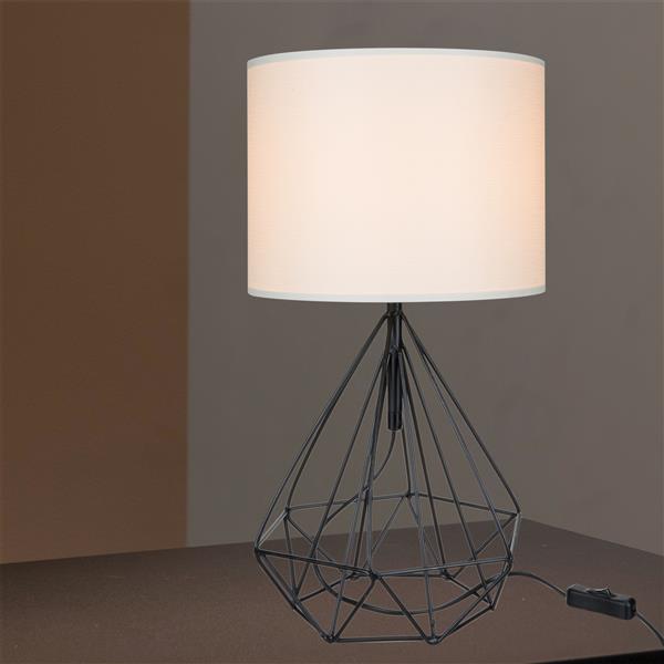 Grote foto lux.pro tafellamp bureaulamp gloucester e27 zwart en wit huis en inrichting tafellampen