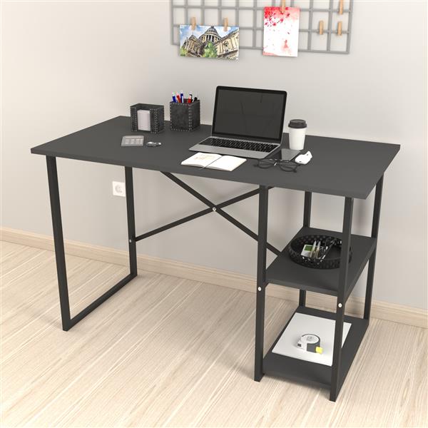 Grote foto en.casa bureau nittedal laptoptafel 75x120x60 cm antraciet huis en inrichting stoelen