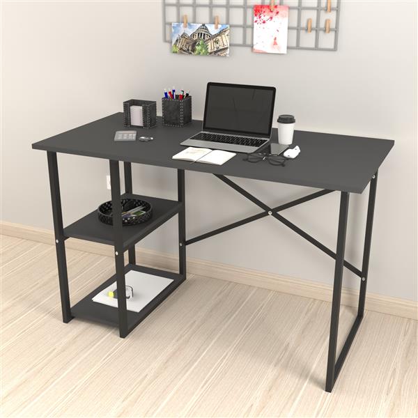 Grote foto en.casa bureau nittedal laptoptafel 75x120x60 cm antraciet huis en inrichting stoelen