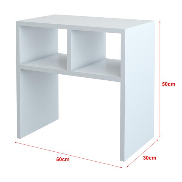 Grote foto en.casa bijzettafel ravnsborg met 2 planken 50x50x30 cm wit huis en inrichting eettafels