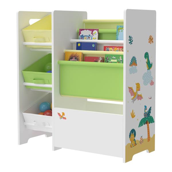 Grote foto en.casa kinderrek vimianzo 60x65x30 cm dinosaurus motief huis en inrichting overige