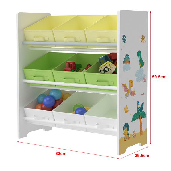 Grote foto en.casa kinderrek boiro 59 5x65x30 cm dinosaurus motief huis en inrichting overige