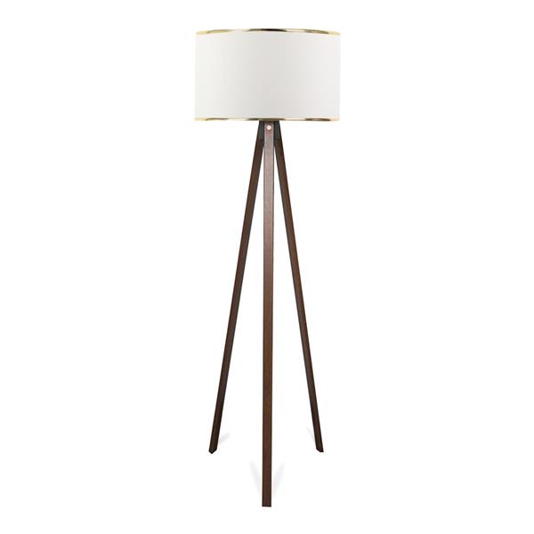 Grote foto lux.pro staande lamp newport vloerlamp 140 cm e27 wit en goud huis en inrichting overige