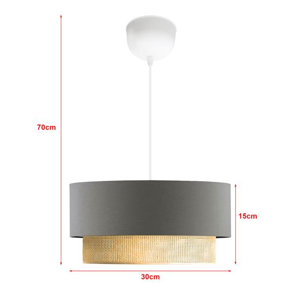 Grote foto lux.pro design hanglamp loughborough e27 wit grijs en geel huis en inrichting overige