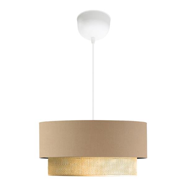 Grote foto lux.pro design hanglamp loughborough e27 wit beige en geel huis en inrichting overige