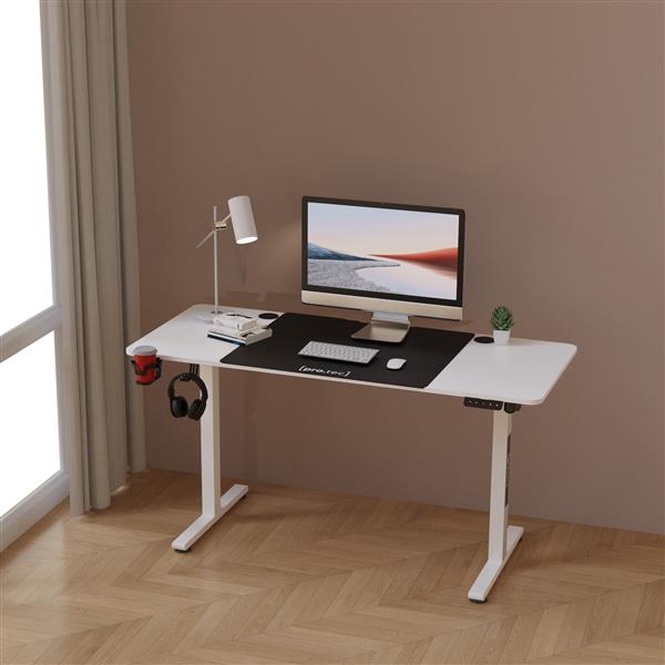 Grote foto pro.tec game bureau stryn zit sta elektrisch 120x60x72 117 cm wit en zwart huis en inrichting stoelen