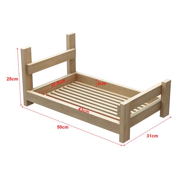 Grote foto en.casa kattenbed sunds re 50x31x25 cm houtkleurig dieren en toebehoren toebehoren