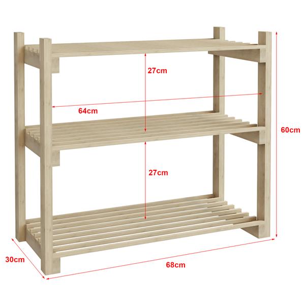 Grote foto en.casa schoenenrek them 60x68x30 cm houtkleurig huis en inrichting overige