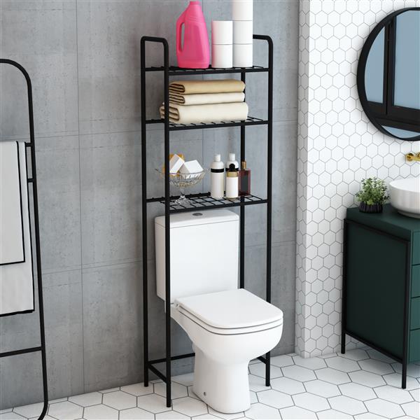 Grote foto en.casa ombouwkast nordborg toilet 161x52 5x24 5 cm zwart huis en inrichting overige