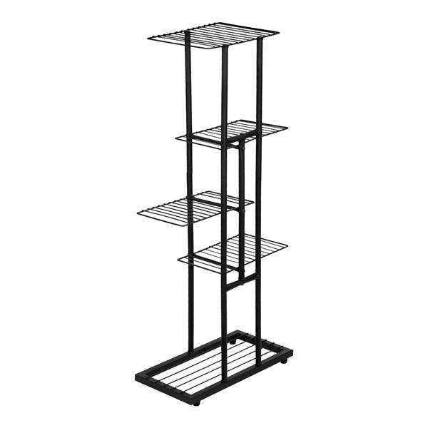 Grote foto en.casa plantenstandaard beek metaal 97 5x43 5x22 cm zwart tuin en terras sierplanten