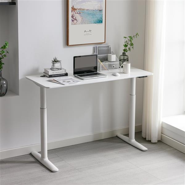 Grote foto pro.tec bureau arogno zit sta elektrisch verstelbaar 120x60 cm wit huis en inrichting stoelen