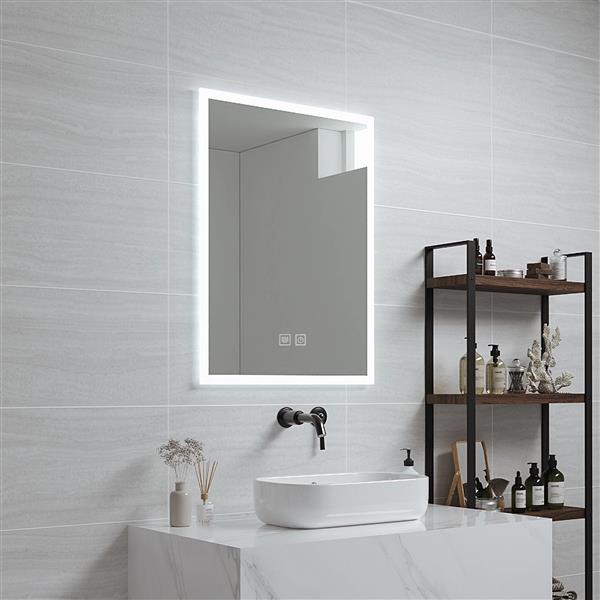 Grote foto pro.tec spiegel scafa met led verlichting 60x45x3 cm wit huis en inrichting woningdecoratie