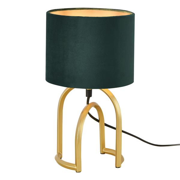 Grote foto lux.pro tafellamp smethwick bureaulamp e14 goudkleurig en donkergroen huis en inrichting tafellampen