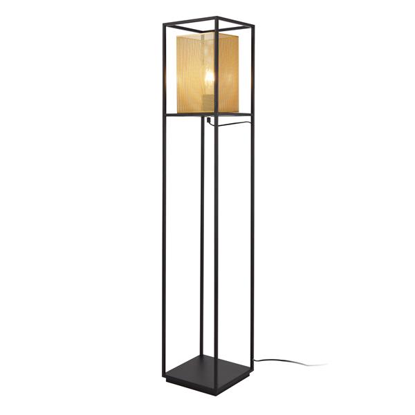 Grote foto lux.pro staande lamp southport 123x22x22 cm zwart en goudkleurig huis en inrichting overige