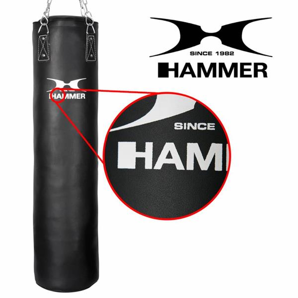 Grote foto hammer boxing bokszak kunstleer black kick 180x35 cm sport en fitness vechtsporten en zelfverdediging