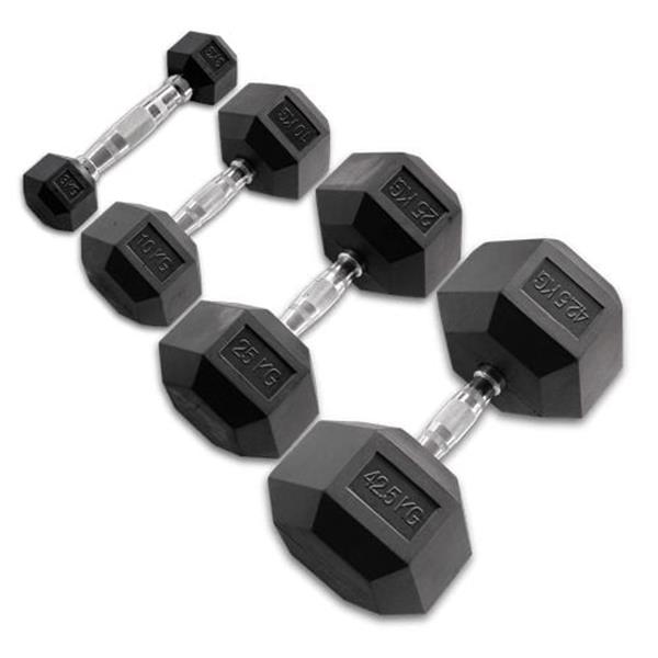 Grote foto body solid trainen met body solid hexagon dumbbells 42.5 kg paar sport en fitness fitness