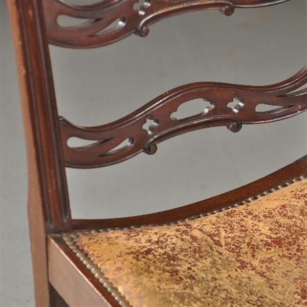 Grote foto antieke stoelen stel van 8 mahonie ladderbacks vm norman stacey 1910 bekleding naar wens no.481 antiek en kunst stoelen en banken