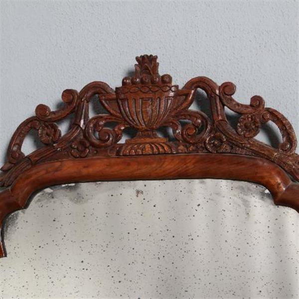 Grote foto antieke spiegels hollandse notenhouten soester spiegel ca. 1790 met afneembare kroon 45x 89 cm n antiek en kunst spiegels