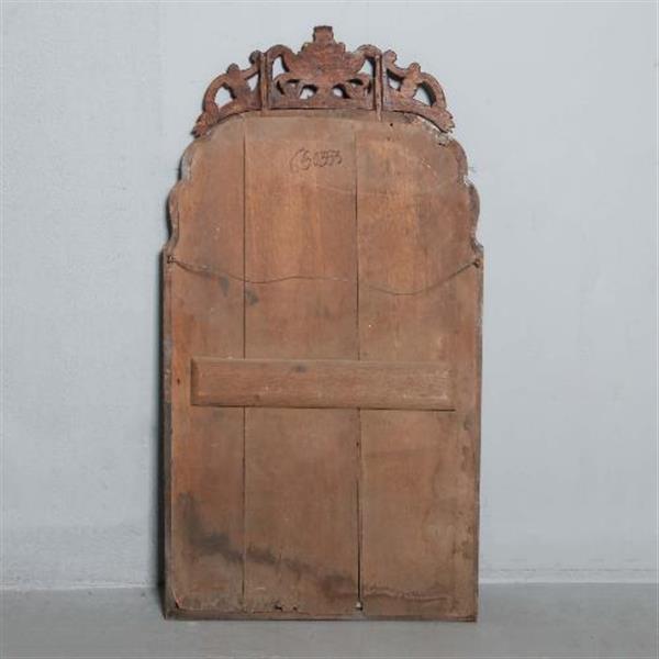 Grote foto antieke spiegels hollandse notenhouten soester spiegel ca. 1790 met afneembare kroon 45x 89 cm n antiek en kunst spiegels
