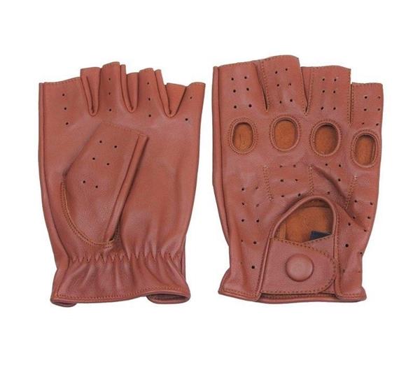 Grote foto swift racing vingerloze leren handschoenen nappa bruin motoren kleding